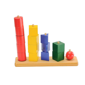 Jogo de xadrez de brinquedo em bloco de madeira (CB1056)